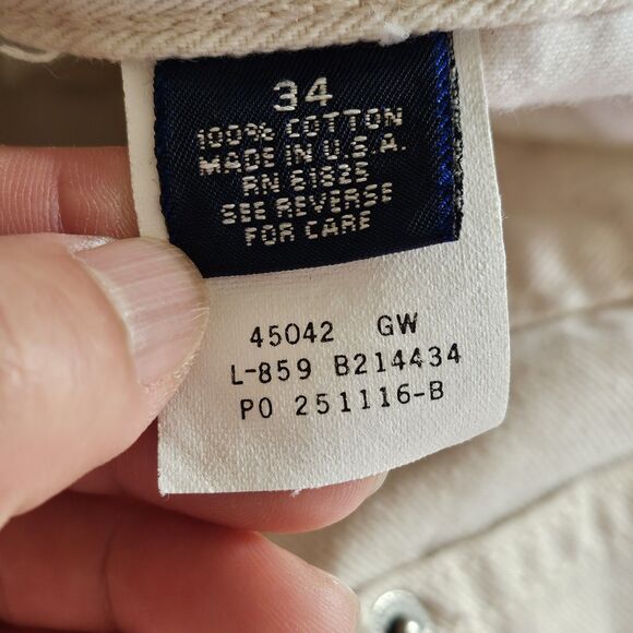 Vintage Nuovo County Seat Jeanswear Beige Denim Shorts Men’s Size 34 USA Made - Picture 5 of 8